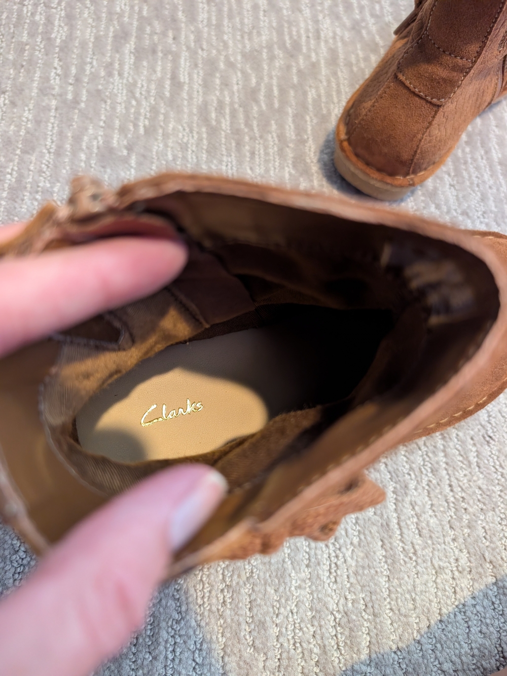 NWOT Women's Clarks Mocassin Style Boots - Picture 7 of 8